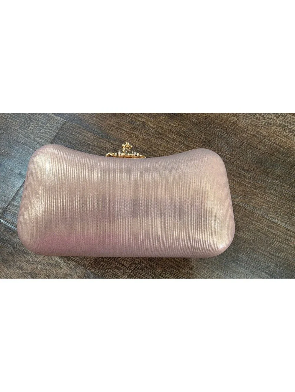 Elegant Pink Evening Clutch with Crystal Embellishment